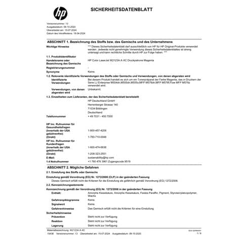 Toner HP 212X magenta W2123X magenta  W2123X